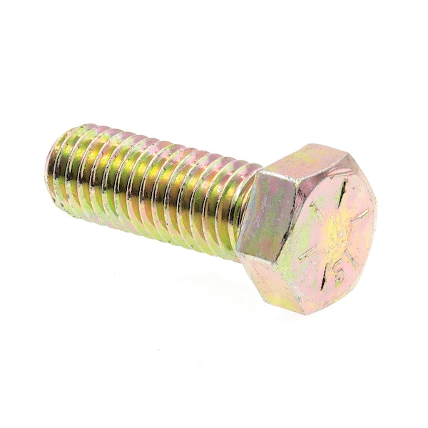 Prime-Line Hex Head Cap Screw Grade 8 7/16in-14 X 1-1/4in Grade 8 Yellow Zinc Plated Steel 10PK 9105504 - main